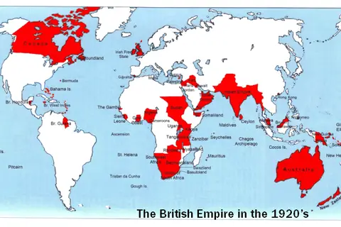 Map: Map of the British Empire in the 1920S