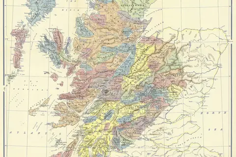 Map: Map of the Clans of Scotland 1899 Third Edition