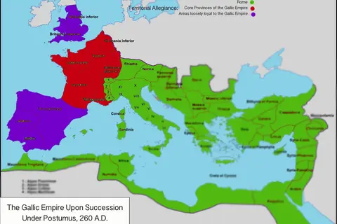 Map: Map of the Gallic Empire 260 Ad