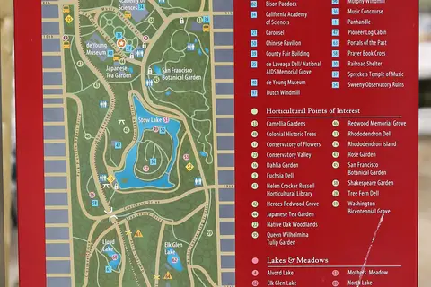 Map: Map of the Golden Gate Park Tk