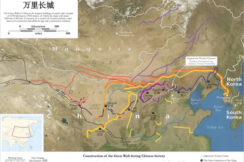 Map: Map of the Great Wall of China