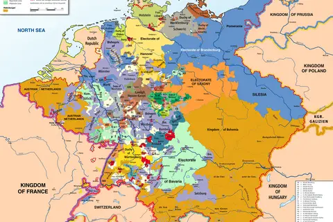 Map: Map of the Holy Roman Empire 1789 En
