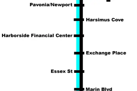 Map: Map of the Hudsonbergen Light Rail System