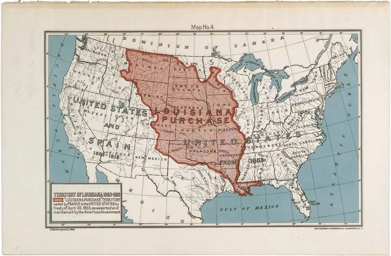 Map: Map of the Louisiana Purchase Territory Nara 594889
