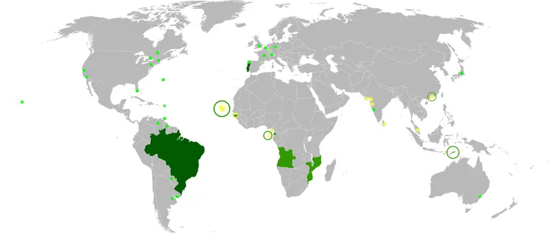 Map: Map of the Portuguese Language in the World