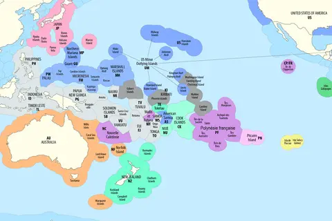 Map: Map of the Territorial Waters of the Pacific Ocean