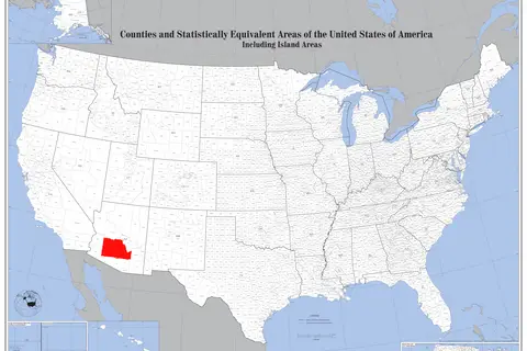Map: Map of the Usa Highlighting the Phoenix Metropolitan Area