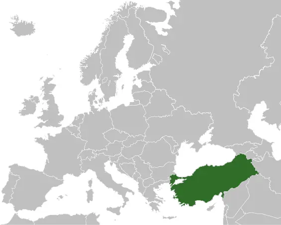 Map: Map of Turkey and Europe
