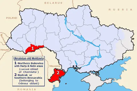 Map: Map of Ukraine Political Moldavia