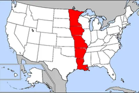 Map: Map of Usa Highlighting Mimal