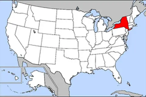 Map: Map of Usa Highlighting New York