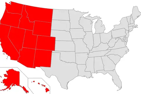 Map: Map of Usa Highlighting West
