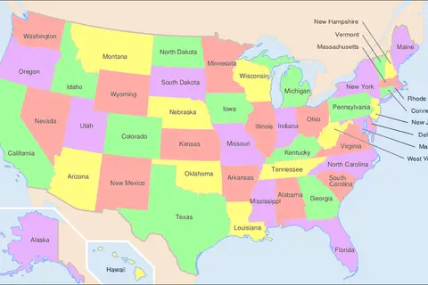 Map: Map of Usa Showing State Names