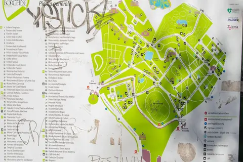 Map: Map of Villa Borghese in Rome