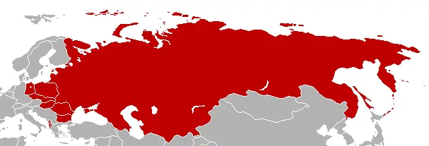 Map: Map of Warsaw Pact Countries