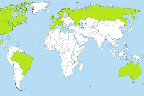Map: Map of where the Xbox One will work.