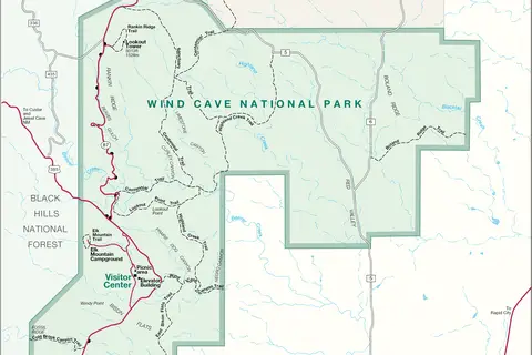 Map: Map of Wind Cave National Park