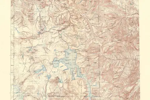 Map: Map of Yellowstone National Park c. 1904