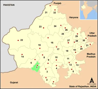 Map: Map Rajasthan Dist Sirohi