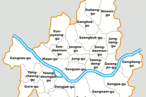 Map: Map Seoul Districts de