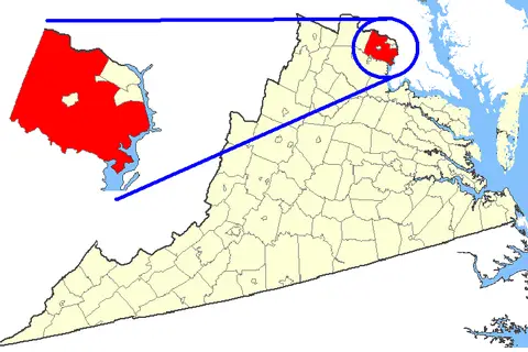 Map: Map Showing Fairfax County Virginia