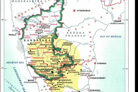 Map: Map Showing Greatest Extent of Ganga Kingdom of Talakadu