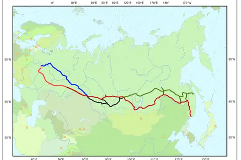 Map: Map Transsiberian Railway