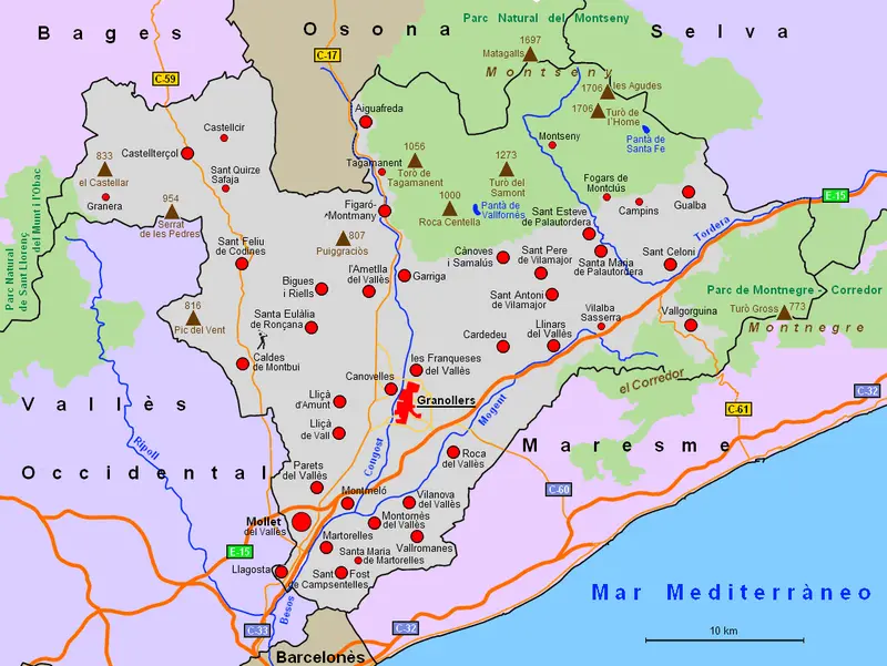 Map: Map Valls Oriental
