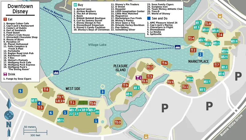 Map: Map Walt Disney World Downtown Disney