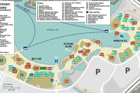 Map: Map Walt Disney World Downtown Disney