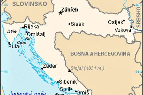 Map: Mapa Chorvatska