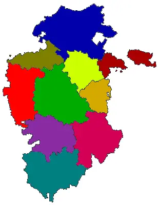 Map: Mapa Comarcas de Burgos