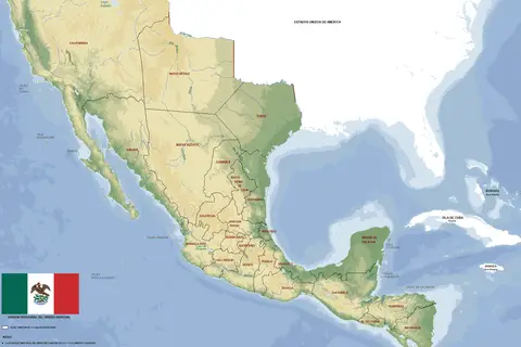 Map: Mapa de Mexico Imperio Mexicano 1821