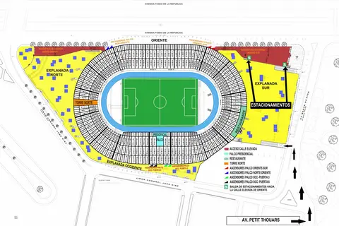 Map: Mapa del Estadio Nacional del Per