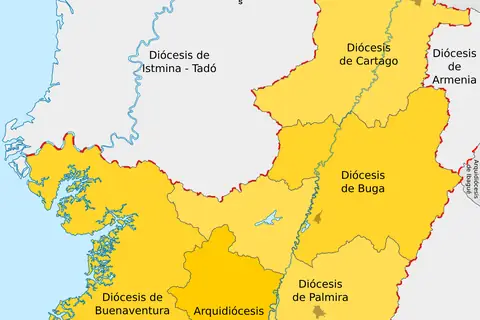 Map: Map of the Dioceses of Valle del Cauca