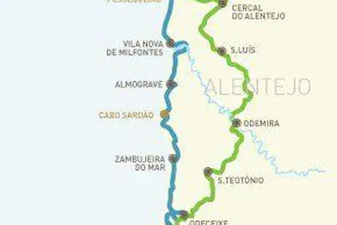 Map: Mapa Esquemtico Rota Vicentina