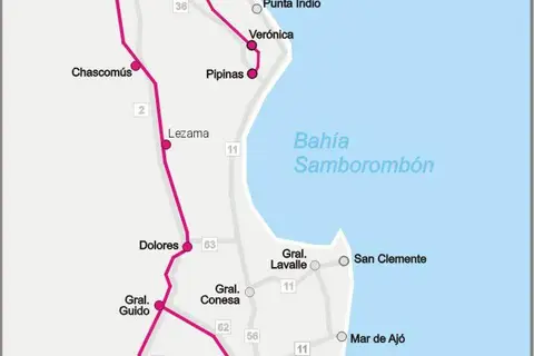 Map: Mapa Ffcc Costa Atlantica 1949