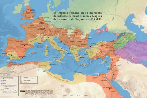 Map: Mapa Imperio Romano Trajano 117 Dc
