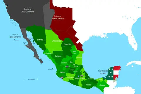 Map: Mapa Mexico 1845