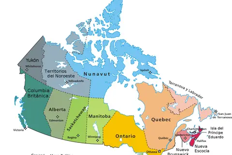 Map: Mapa Politico de Canada
