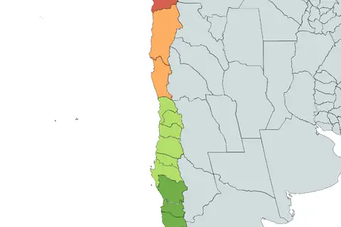Map: Mapa Zonas Naturales de Chile