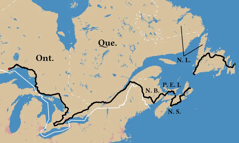 Map: Marathon of Hope Map