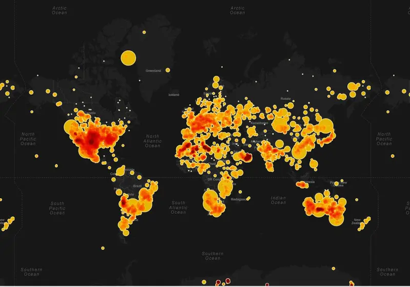 Map: Meteorite map of Earth