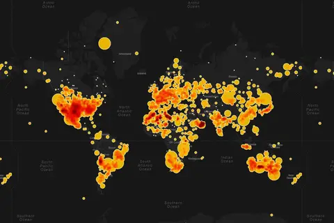 Map: Meteorite map of Earth
