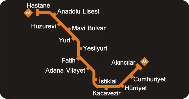Map: Metro Map Adana