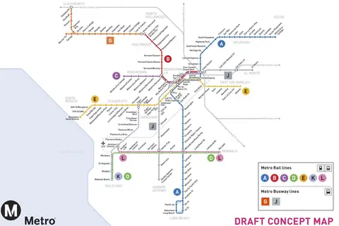 Map: Metro Rail Future Service Map