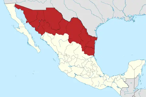 Map: Mexico Wikivoyage Locator Maps Northern Mexico