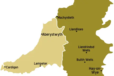 Map: Mid Wales Map