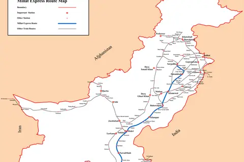 Map: Millat Express Route Map