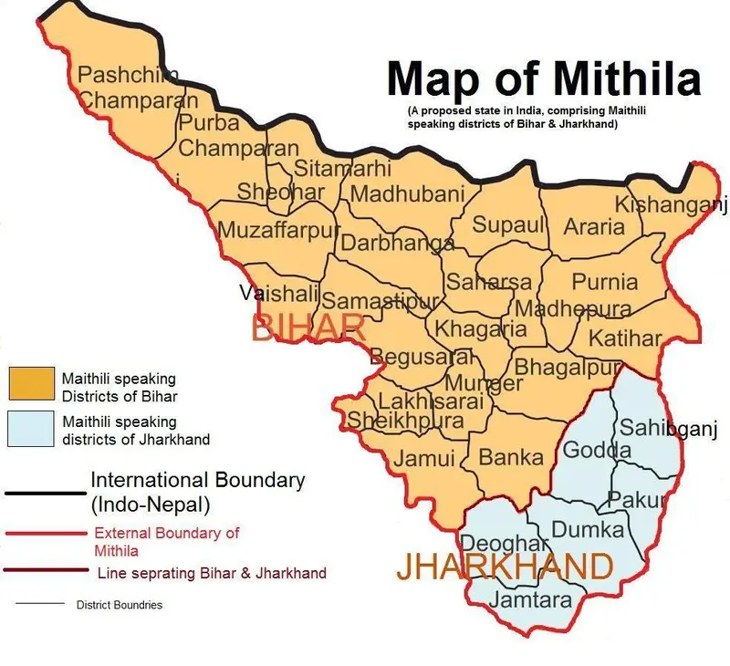 Map: Mithila Map